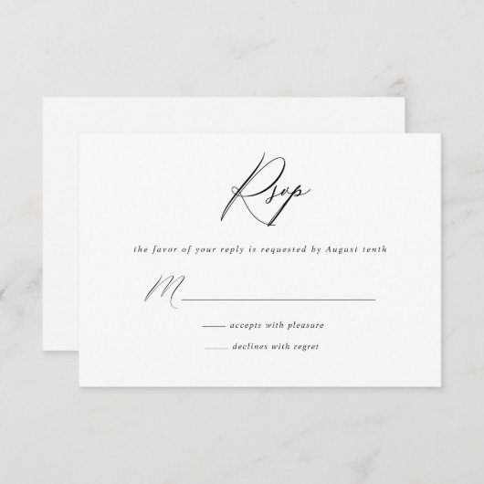 Einfache minimalistische UAWG-Antwortkarte RSVP Karte (Vorne/Hinten)