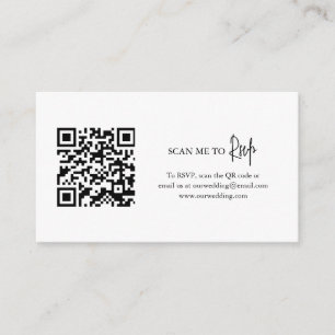 Einfache Minimalistische UAWG Eleganter QR Code Ho Begleitkarte