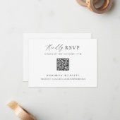 Einfache Minimalistische UAWG mit QR-Code-Karte Mitteilungskarte (Vorderseite/Rückseite Beispiel)