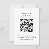 Einfache Minimalistische UAWG mit QR-Codierungskar RSVP Karte (Vorderseite)