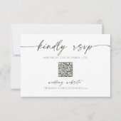 Einfache Minimalistische UAWG QR-Code-Karte Mitteilungskarte (Vorderseite)