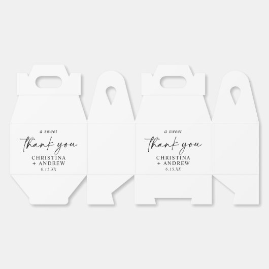 Einfache Minimalistische und moderne Hochzeit Geschenkschachtel (Ungeklappt)