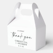 Einfache Minimalistische und moderne Hochzeit Geschenkschachtel (Rückseite)