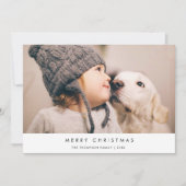 Einfache Minimalistische Urlaubskarte Feiertagskarte (Vorderseite)