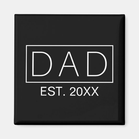 Einfache Minimalistische Vater Typografie | Magnet (Vorne)