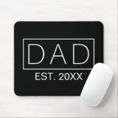 Einfache Minimalistische Vater Typografie | Mauspa Mousepad (Mit Mouse)