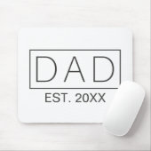 Einfache Minimalistische Vater Typografie | Mauspa Mousepad (Mit Mouse)