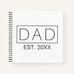 Einfache Minimalistische Vater Typografie   Notebo Notizblock