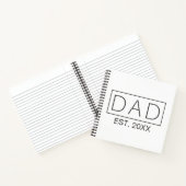 Einfache Minimalistische Vater Typografie | Notizb Notizblock (Innenseite)