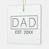 Einfache Minimalistische Vater Typografie | Orname Keramikornament (Links)