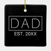 Einfache Minimalistische Vater Typografie | Orname Keramikornament (Rückseite)