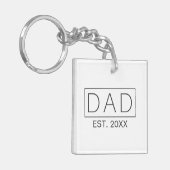 Einfache Minimalistische Vater Typografie | SCHLÜS Schlüsselanhänger (Vorderseite links)