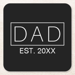 Einfache Minimalistische Vater Typografie | UNTERS Rechteckiger Pappuntersetzer