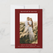 Einfache Minimalistische Verheiratete Weihnachtska Dankeskarte (Vorderseite)