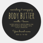 Einfache minimalistische Verpackung schwarze Karos Runder Aufkleber (Vorderseite)