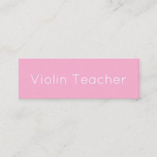 Einfache Minimalistische Violinlehrerin Classic Bl Mini Visitenkarte