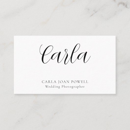 Einfache Minimalistische Visitenkarte (Vorderseite)