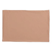 Einfache Minimalistische Vollfarbenleuchte braun Kissenbezug (Rückseite-Links)