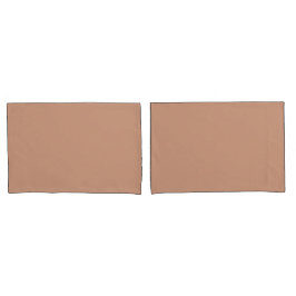 Einfache Minimalistische Vollfarbenleuchte braun Kissenbezug