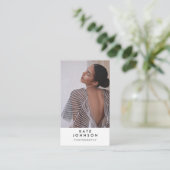 Einfache Minimalistische Vollfotografie mit einfac Visitenkarte (Stehend Vorderseite)