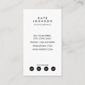 Einfache Minimalistische Vollfotografie mit einfac Visitenkarte (Rückseite)