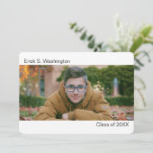 Einfache Minimalistische Vollzeitverkündung/ Einladung (Stehend Vorderseite)