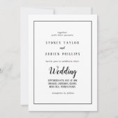 Einfache Minimalistische Vorder- und Rückseite Einladung (Vorderseite)