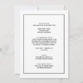 Einfache Minimalistische Vorder- und Rückseite Einladung (Rückseite)