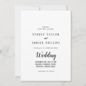 Einfache Minimalistische Vorder- und Rückseite Einladung (Vorderseite)