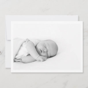 Einfache Minimalistische Vorstellung Baby Foto Geb Ankündigung