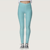 Einfache Minimalistische Wasserfarbe Türkisch Blau Leggings (Vorderseite)