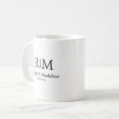 Einfache Minimalistische Wedding Monogram Black Kaffeetasse (Vorderseite Links)