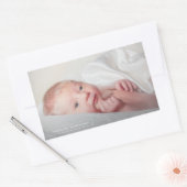 Einfache Minimalistische Weihnachts-Foto-Aufkleber Rechteckiger Aufkleber (Umschlag)