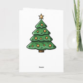 Einfache Minimalistische Weihnachtsbaume Karte (Rückseite)
