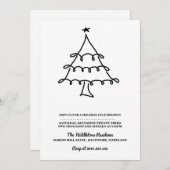 Einfache Minimalistische Weihnachtsbaumfeier Feiertagskarte (Vorne/Hinten)