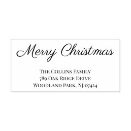 Einfache Minimalistische Weihnachtsferien-Rücksend Permastempel