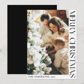 Einfache Minimalistische Weihnachtskarte Feiertagskarte (Vorne/Hinten)