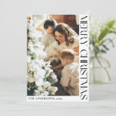 Einfache Minimalistische Weihnachtskarte Feiertagskarte (Stehend Vorderseite)