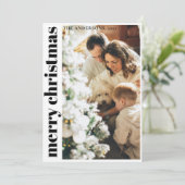 Einfache Minimalistische Weihnachtskarte Feiertagskarte (Stehend Vorderseite)