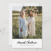 Einfache Minimalistische Weihnachtskarte Feiertagskarte (Vorderseite)