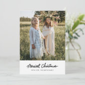 Einfache Minimalistische Weihnachtskarte Feiertagskarte (Stehend Vorderseite)