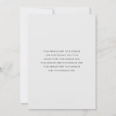 Einfache Minimalistische Weihnachtskarte Feiertagskarte (Rückseite)