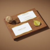 Einfache minimalistische Weißgoldenakzente Visitenkarte