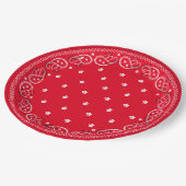 Einfache Minimalistische Whimsikraut Rustikal Red Pappteller (Schrägansicht)