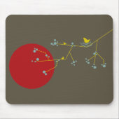 Einfache Minimalistische Whimsistische Nistvögel & Mousepad (Vorne)
