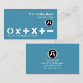 Einfache Minimalistische White BODMAS Math Symbols Visitenkarte (Vorne/Hinten)