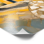 Einfache minimalistische Zuhause gelb gestrichen Fotodruck (Ecke)