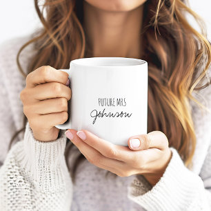 Einfache Minimalistische zukünftige Mrs  Kaffeetasse