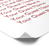 Einfache Minimalistische Zweitglücksszenierung Chi Poster (Ecke)