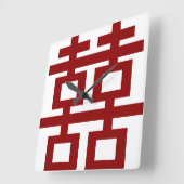 Einfache Minimalistische Zweitglücksszenierung Chi Quadratische Wanduhr (Winkel)